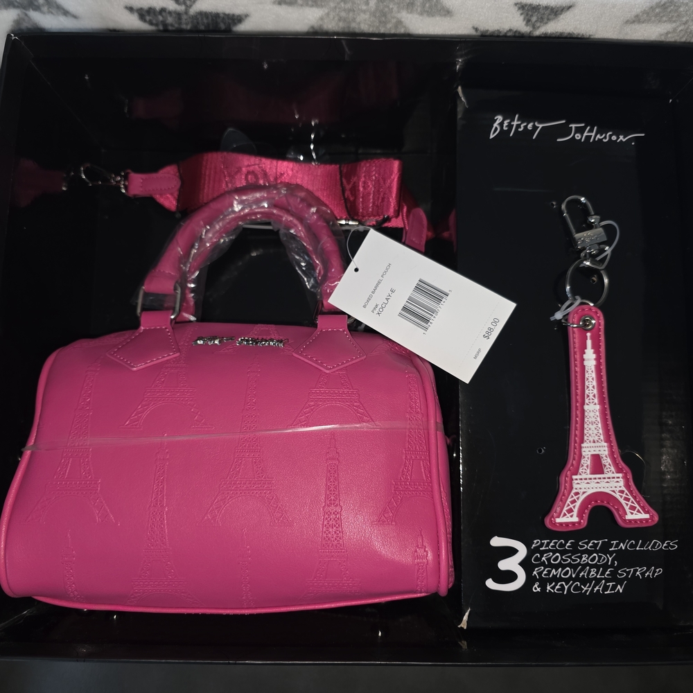Betsey Johnson Pink Crossbody Bag Set